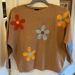 Floral Embroidered Women's Sweater